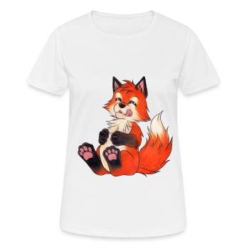 Niedlicher Fuchs mit Keksen Süßes Geschenk Diät - Frauen T-Shirt atmungsaktiv - Weiß - Vorne - AI Model Female 172 dark (172cm)