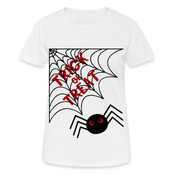 Trick or Treat / Geschenkidee - Frauen T-Shirt atmungsaktiv - Weiß - Vorne - AI Model Female 172 dark (172cm)