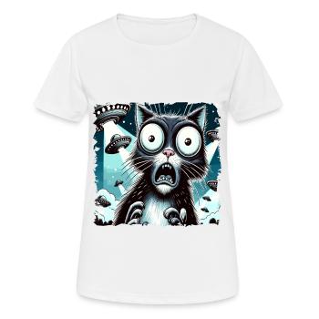 Drôle Alien Alien Croire - T-shirt respirant Femme - blanc - Devant - AI Model Female 172 dark (172cm)