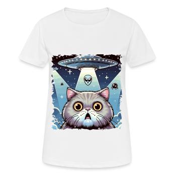 Drôle Alien Alien Croire - T-shirt respirant Femme - blanc - Devant - AI Model Female 172 dark (172cm)