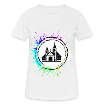Symbole de l’église - T-shirt respirant Femme - blanc - Devant - AI Model Female 172 dark (172cm)