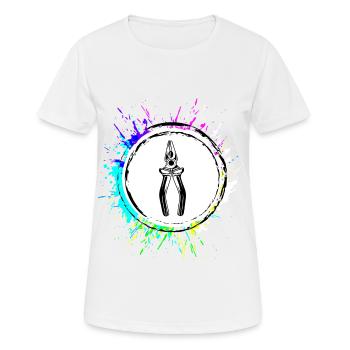Outil de symbole de pince - T-shirt respirant Femme - blanc - Devant - AI Model Female 172 dark (172cm)