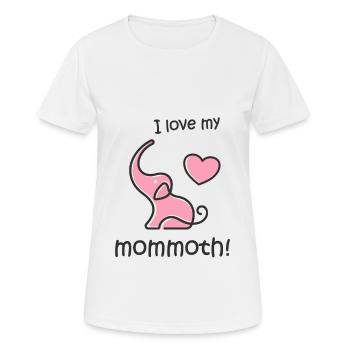 Mammut Elefant Eiszeit Fans und werdende Mütter - Frauen T-Shirt atmungsaktiv - Weiß - Vorne - AI Model Female 172 dark (172cm)