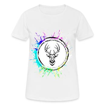 Cerf Cerf Symbole - T-shirt respirant Femme - blanc - Devant - AI Model Female 172 dark (172cm)