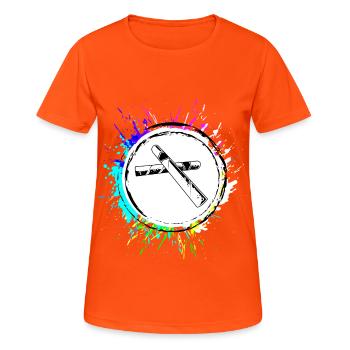 Zigarre Symbol - Frauen T-Shirt atmungsaktiv - Neonorange - Vorne - AI Model Female 172 dark (172cm)
