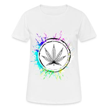 Hemp Leaf Symbol Cannabis - Women's Breathable T-Shirt - white - Front - AI Model Female 172 dark (172cm)