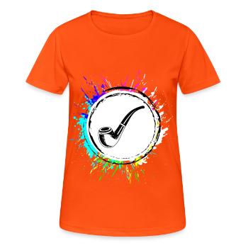 Fumer la pipe - T-shirt respirant Femme - orange néon - Devant - AI Model Female 172 dark (172cm)