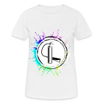 Icône d’extincteur Brigade de pompiers - T-shirt respirant Femme - blanc - Devant - AI Model Female 172 dark (172cm)