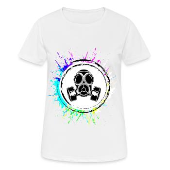Gasmaske Symbol - Frauen T-Shirt atmungsaktiv - Weiß - Vorne - AI Model Female 172 dark (172cm)
