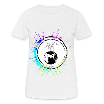 Planète Terre - T-shirt respirant Femme - blanc - Devant - AI Model Female 172 dark (172cm)
