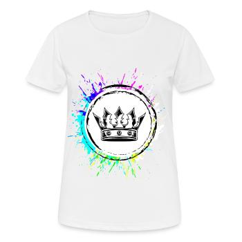 Couronne royale - T-shirt respirant Femme - blanc - Devant - AI Model Female 172 dark (172cm)