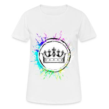 Krone Silhouette - Frauen T-Shirt atmungsaktiv - Weiß - Vorne - AI Model Female 172 dark (172cm)