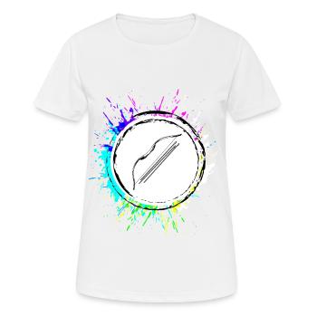 Sports d’arc et de flèches - T-shirt respirant Femme - blanc - Devant - AI Model Female 172 dark (172cm)