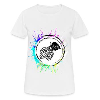 Bier Hopfen zapfen Brauerei - Frauen T-Shirt atmungsaktiv - Weiß - Vorne - AI Model Female 172 dark (172cm)