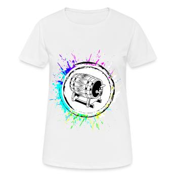 Bierfass Bier Brauerei - Frauen T-Shirt atmungsaktiv - Weiß - Vorne - AI Model Female 172 dark (172cm)