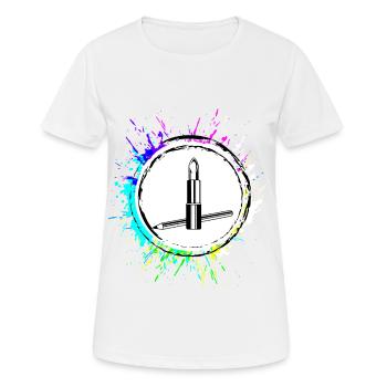 Make Up Kosmetik Icon - Frauen T-Shirt atmungsaktiv - Weiß - Vorne - AI Model Female 172 dark (172cm)