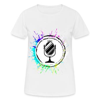 Spiegel Icon Silhouette - Frauen T-Shirt atmungsaktiv - Weiß - Vorne - AI Model Female 172 dark (172cm)