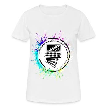 Make Up Kosmetik Icon - Frauen T-Shirt atmungsaktiv - Weiß - Vorne - AI Model Female 172 dark (172cm)