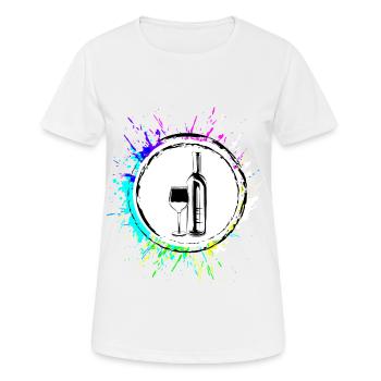 Wein Icon - Frauen T-Shirt atmungsaktiv - Weiß - Vorne - AI Model Female 172 dark (172cm)