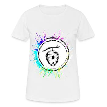 Imker honig Bienen Nest - Frauen T-Shirt atmungsaktiv - Weiß - Vorne - AI Model Female 172 dark (172cm)