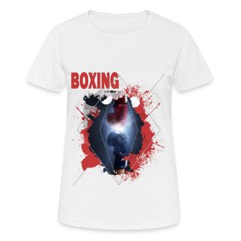 Boxen Boxing Boxer Boxhandschuhe Boxkampf Boxring - Frauen T-Shirt atmungsaktiv - Weiß - Vorne - AI Model Female 172 dark (172cm)