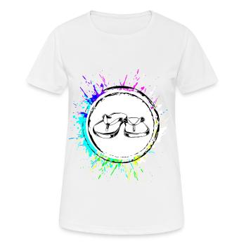 Flip-flops icon - Women's Breathable T-Shirt - white - Front - AI Model Female 172 dark (172cm)