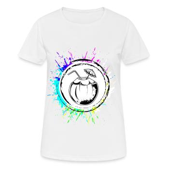 Kokos Icon Symbol - Frauen T-Shirt atmungsaktiv - Weiß - Vorne - AI Model Female 172 dark (172cm)