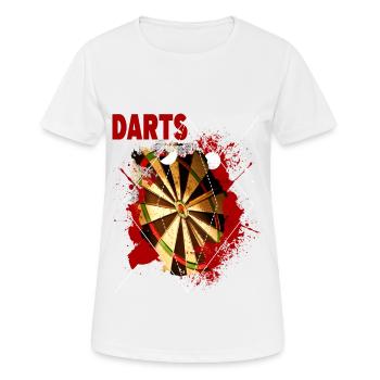 Jeu de fléchettes Dart Dart King 180 Bullseye - T-shirt respirant Femme - blanc - Devant - AI Model Female 172 dark (172cm)