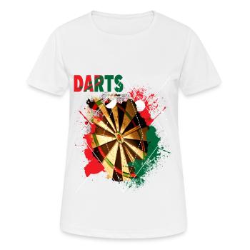 Jeu de fléchettes Dart Dart King 180 Bullseye - T-shirt respirant Femme - blanc - Devant - AI Model Female 172 dark (172cm)