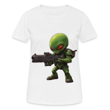 Alien - T-shirt respirant Femme - blanc - Devant - AI Model Female 172 dark (172cm)