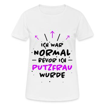 Putzfrau Spruch Reinigungskraft Putzfrau Geschenk - Frauen T-Shirt atmungsaktiv - Weiß - Vorne - AI Model Female 172 dark (172cm)