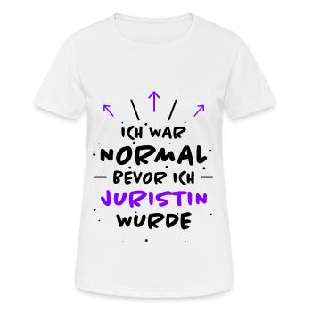 Juristin Spruch Jura Lustiges Juristin Geschenk - Frauen T-Shirt atmungsaktiv - Weiß - Vorne - AI Model Female 172 dark (172cm)