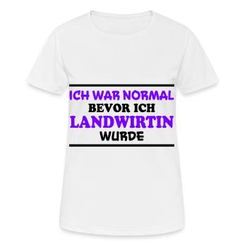 Landwirtin Spruch Fun Lustiges Landwirtin Geschenk - Frauen T-Shirt atmungsaktiv - Weiß - Vorne - AI Model Female 172 dark (172cm)