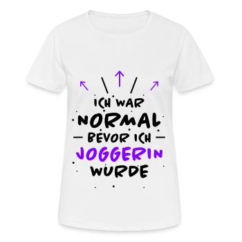 Joggerin Spruch Laufen Joggen Joggerin Geschenk - Frauen T-Shirt atmungsaktiv - Weiß - Vorne - AI Model Female 172 dark (172cm)