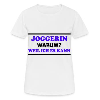 Joggerin Spruch Laufen Joggen Joggerin Geschenk - Frauen T-Shirt atmungsaktiv - Weiß - Vorne - AI Model Female 172 dark (172cm)