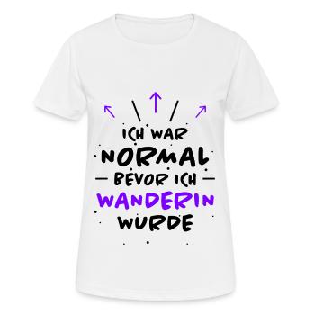 Wanderin Lustiger Spruch Outdoor Wanderer Geschenk - Frauen T-Shirt atmungsaktiv - Weiß - Vorne - AI Model Female 172 dark (172cm)