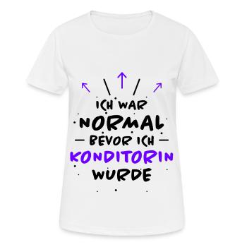 Konditorin Spruch Backen Witz Konditorin Geschenk - Frauen T-Shirt atmungsaktiv - Weiß - Vorne - AI Model Female 172 dark (172cm)