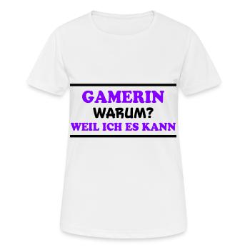 Gamerin Spruch Videospiel Sprüche Gamerin Geschenk - Frauen T-Shirt atmungsaktiv - Weiß - Vorne - AI Model Female 172 dark (172cm)