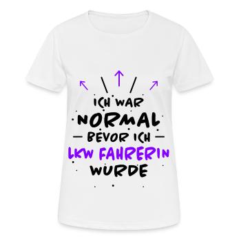 LKW Fahrerin Spruch Fun Lastwagenfahrerin Geschenk - Frauen T-Shirt atmungsaktiv - Weiß - Vorne - AI Model Female 172 dark (172cm)