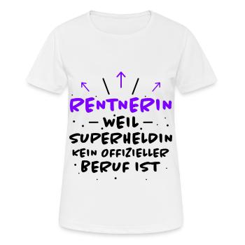 Rentnerin Spruch Ruhestand Oma Rentnerin Geschenk - Frauen T-Shirt atmungsaktiv - Weiß - Vorne - AI Model Female 172 dark (172cm)