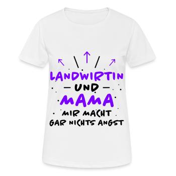 Landwirtin Spruch Fun Lustiges Landwirtin Geschenk - Frauen T-Shirt atmungsaktiv - Weiß - Vorne - AI Model Female 172 dark (172cm)
