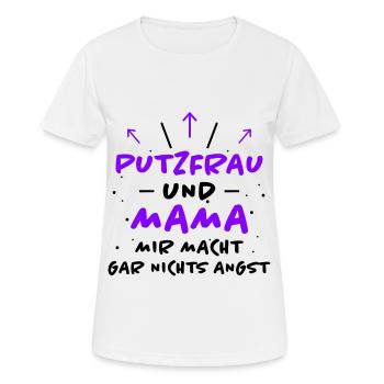 Putzfrau Spruch Reinigungskraft Putzfrau Geschenk - Frauen T-Shirt atmungsaktiv - Weiß - Vorne - AI Model Female 172 dark (172cm)