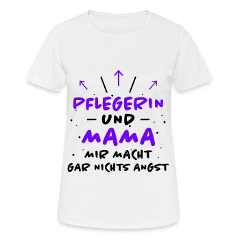 Pflegerin Spruch Pflegekraft Pflegerin Geschenk - Frauen T-Shirt atmungsaktiv - Weiß - Vorne - AI Model Female 172 dark (172cm)