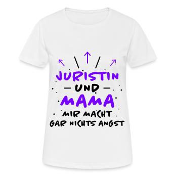 Juristin Spruch Jura Lustiges Juristin Geschenk - Frauen T-Shirt atmungsaktiv - Weiß - Vorne - AI Model Female 172 dark (172cm)