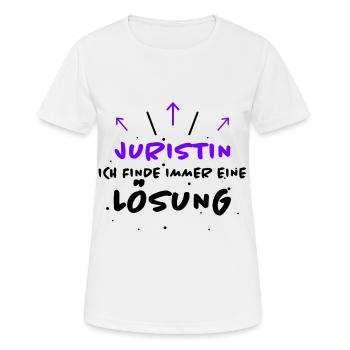 Juristin Spruch Jura Lustiges Juristin Geschenk - Frauen T-Shirt atmungsaktiv - Weiß - Vorne - AI Model Female 172 dark (172cm)