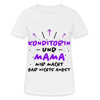Konditorin Spruch Backen Witz Konditorin Geschenk - Frauen T-Shirt atmungsaktiv - Weiß - Vorne - AI Model Female 172 dark (172cm)