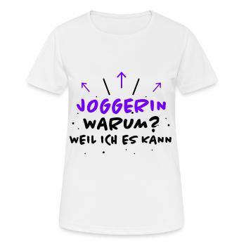 Joggerin Spruch Laufen Joggen Joggerin Geschenk - Frauen T-Shirt atmungsaktiv - Weiß - Vorne - AI Model Female 172 dark (172cm)