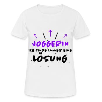Joggerin Spruch Laufen Joggen Joggerin Geschenk - Frauen T-Shirt atmungsaktiv - Weiß - Vorne - AI Model Female 172 dark (172cm)