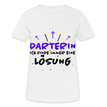 Darterin Spruch Dartspielerin Darterin Geschenk - Frauen T-Shirt atmungsaktiv - Weiß - Vorne - AI Model Female 172 dark (172cm)