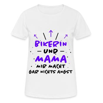Bikerin Spruch Biker Lustiges Bikerin Geschenk - Frauen T-Shirt atmungsaktiv - Weiß - Vorne - AI Model Female 172 dark (172cm)